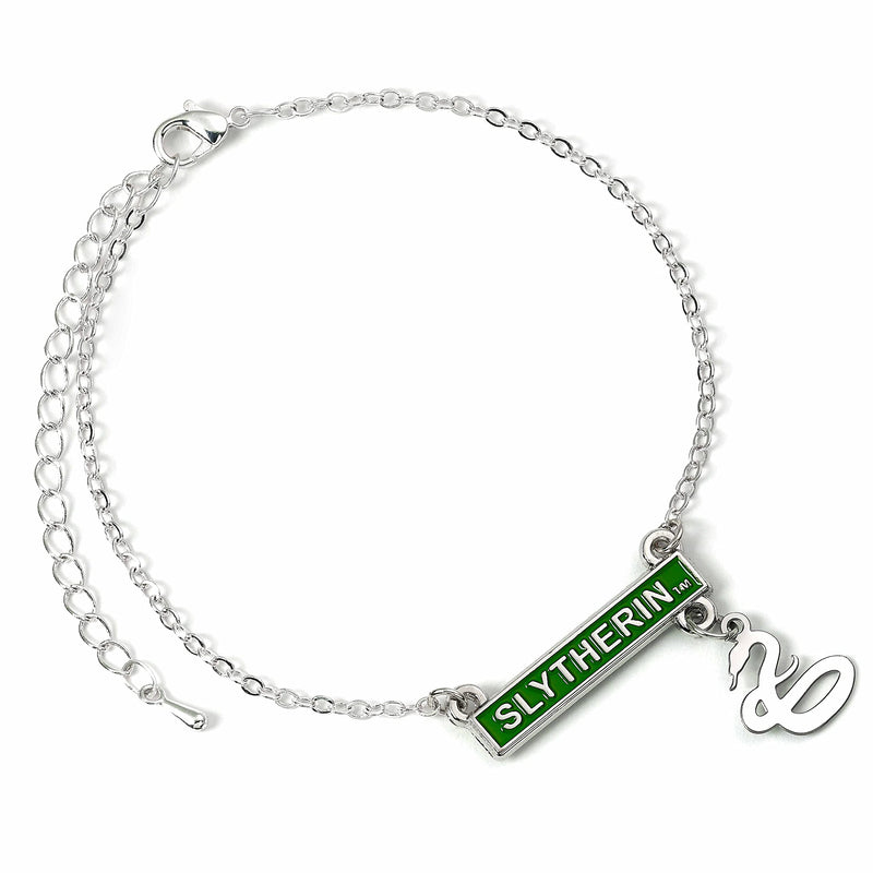 Harry Potter Silver Plated Bar Bracelet Slytherin