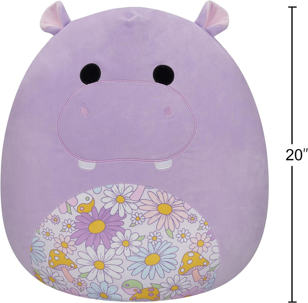 Squishmallows 20'' Purple Hippo With Floral Belly Plush