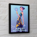 K-Pop Demon Hunters Zoey 16" x 12" Framed Collector Print, side angle