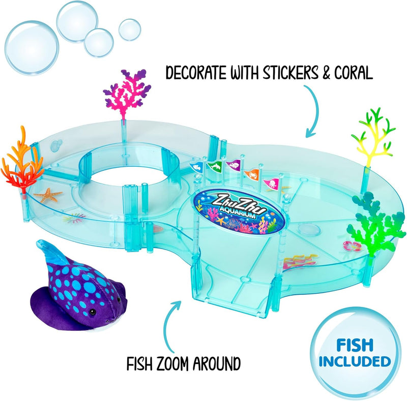 Zhu Zhu Aquarium Figure of 8 Starter Playset, rear view