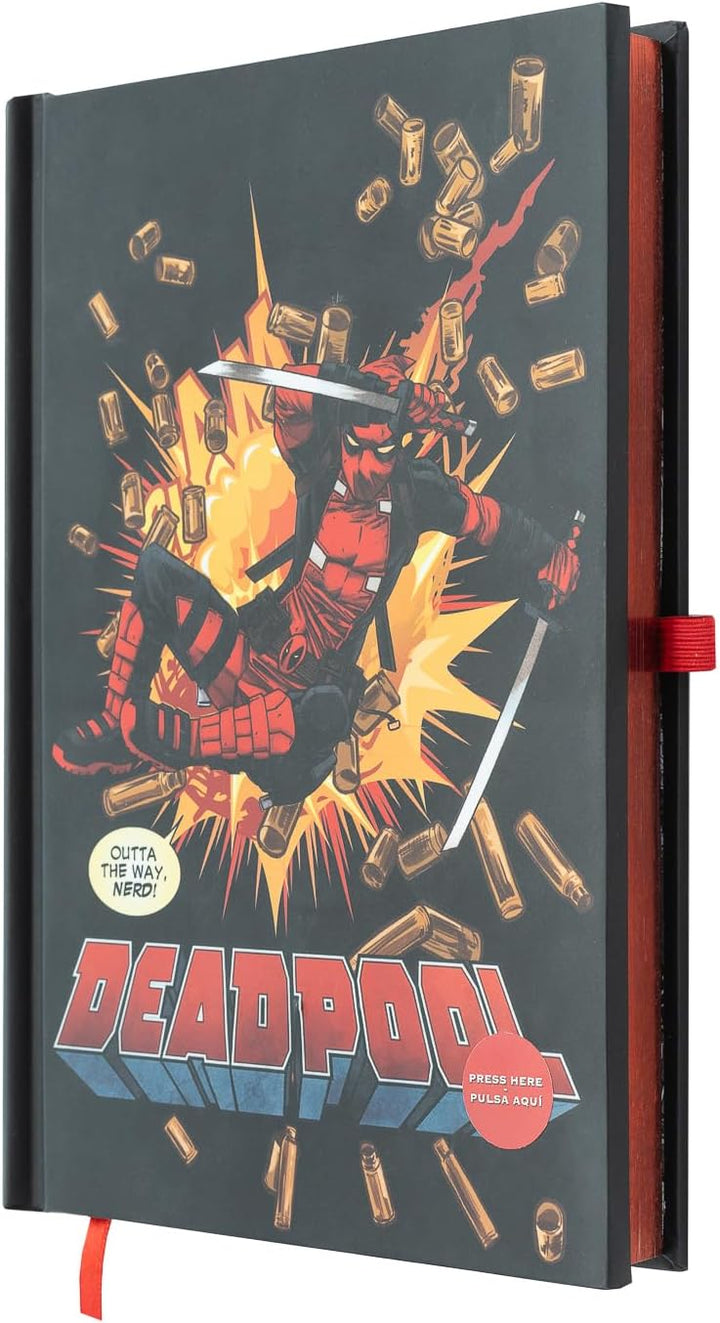 Marvel Deadpool A5 Premium Notebook With Led Lights Cover