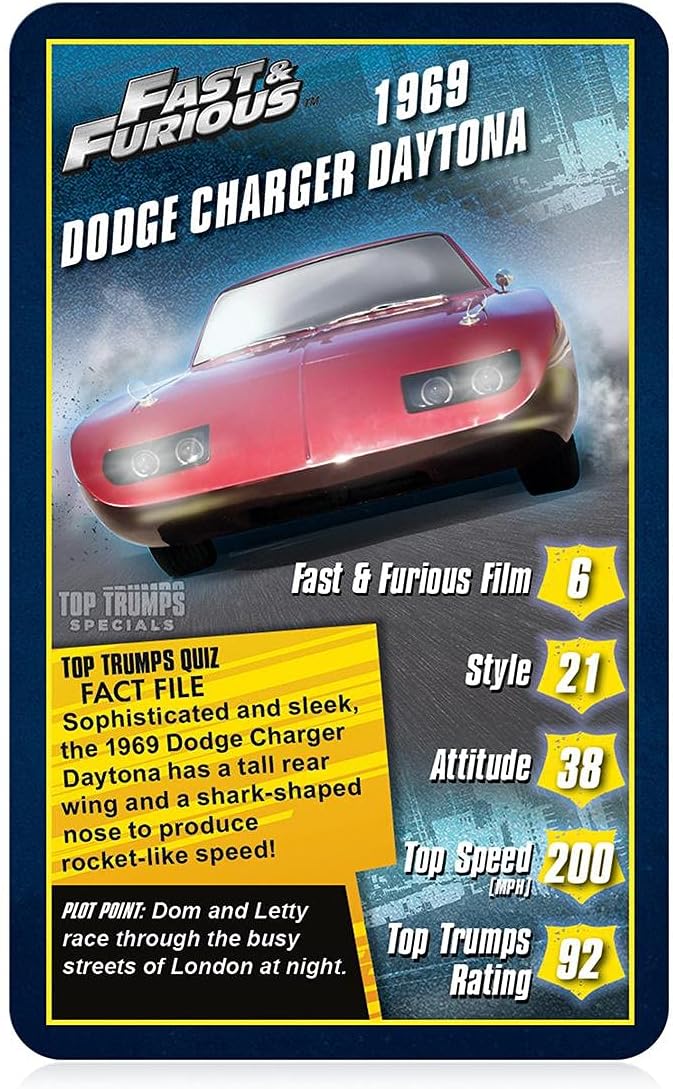 Top Trumps Specials Fast & Furious Card Game