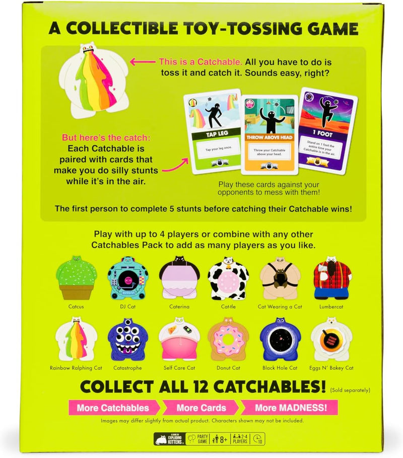 Exploding Kittens Catchables 4-Pack, close-up detail