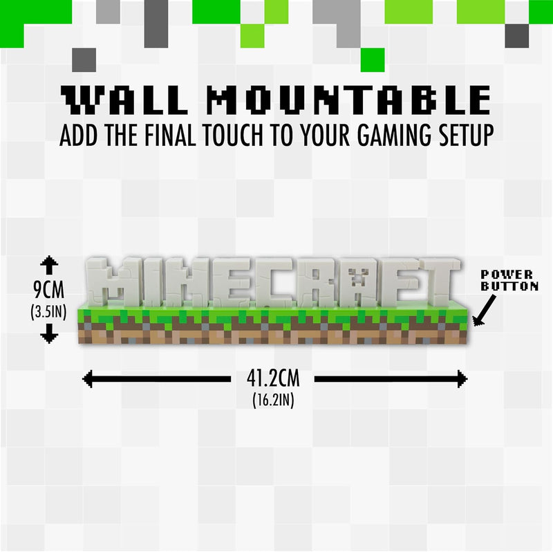 Minecraft Logo Light 41cm