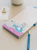 Disney Alice in Wonderland Magnetic Notepad close up detail