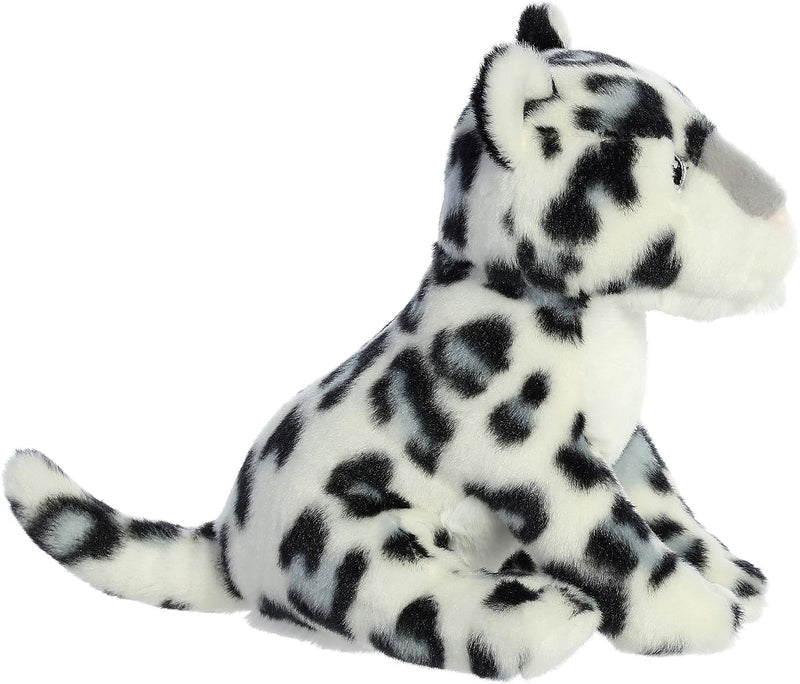 Snow Leopard Eco Nation Eco Softies 8 Inch Plush side angle