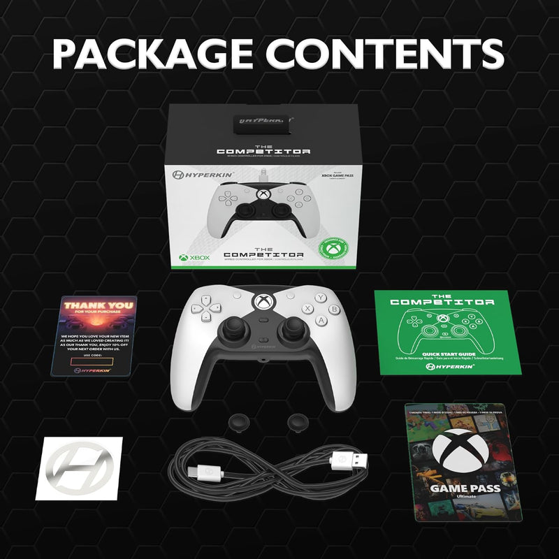 Hyperkin Competitor Wired Controller - Officially licensed Controller for use with Xbox Series X|S, Xbox One, Windows 10|11, PC, Video Game Controller with Hall Effect Sticks