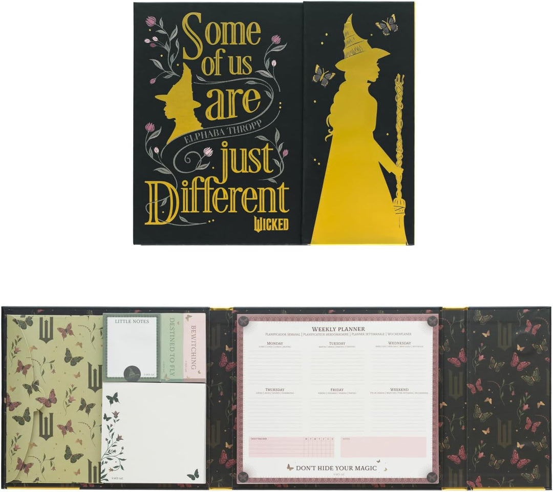 Grupo Erik Weekly Planner & Sticky Notes Set - Wicked Merchandise | 5 Notepads In Different Sizes & Envelope | Cute Sticky Notes, Cute Stationery Gifts, Wicked Gifts Under 15 Pounds
