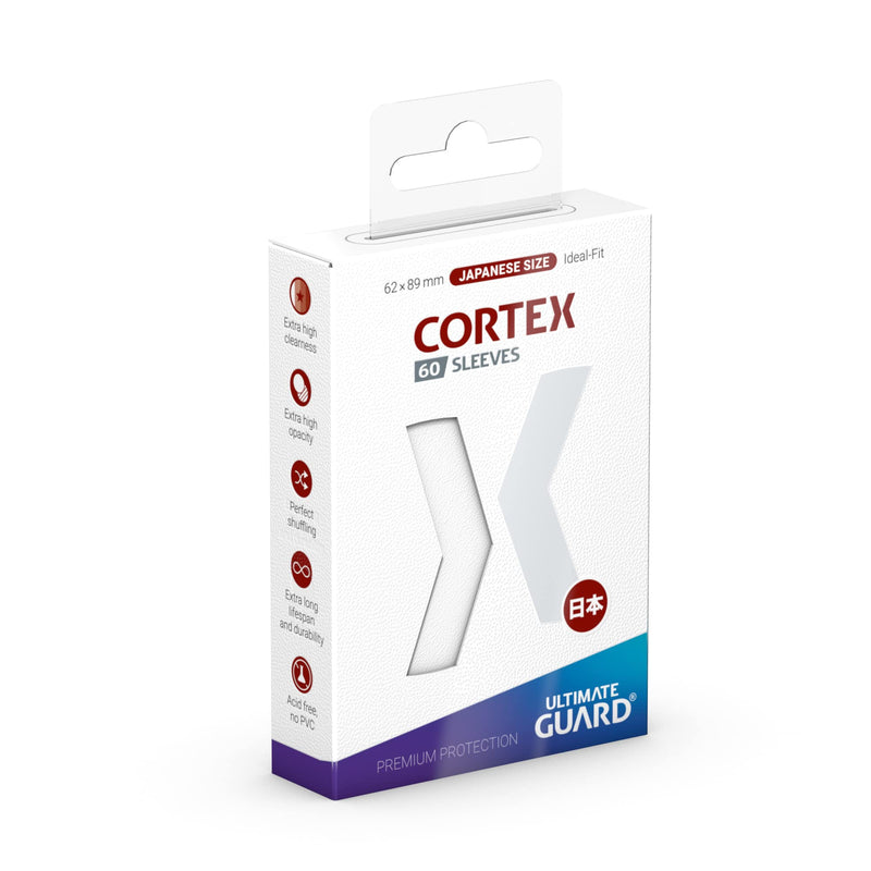 Ultimate Guard Cortex Sleeves White Japanese Size 60, side angle