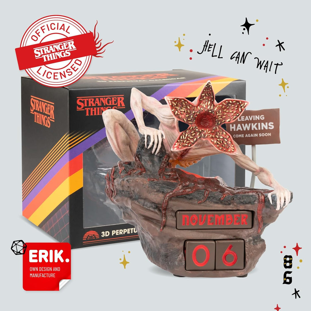 Stranger Things Demogorgon 3D Perpetual Calendar