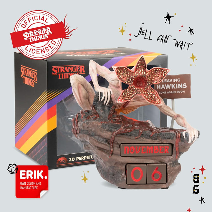 Stranger Things Demogorgon 3D Perpetual Calendar