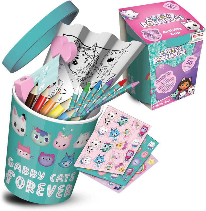 Gabby's Dollhouse Gabby Cats Forever Activity Cup Stationery Set