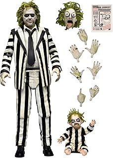 NECA Beetlejuice (Black and White Suit) 7 Action Figure