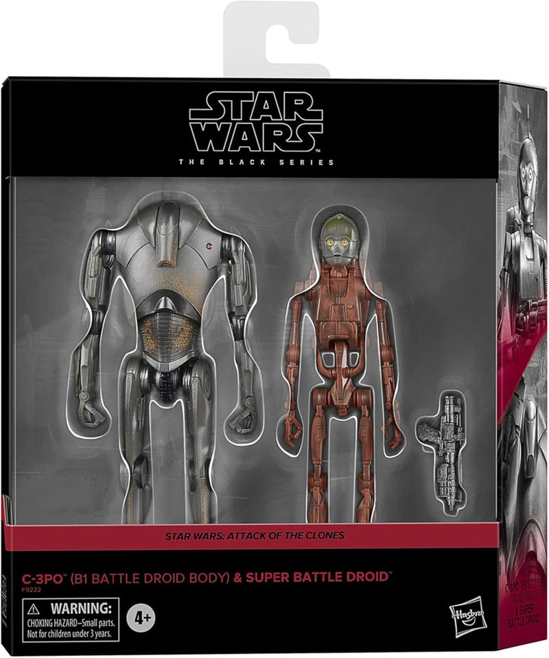 Star Wars The Black Series Star Wars: Attack of the Clones C-3PO & Super Battle Droid 2-Pack 6" Action Figures