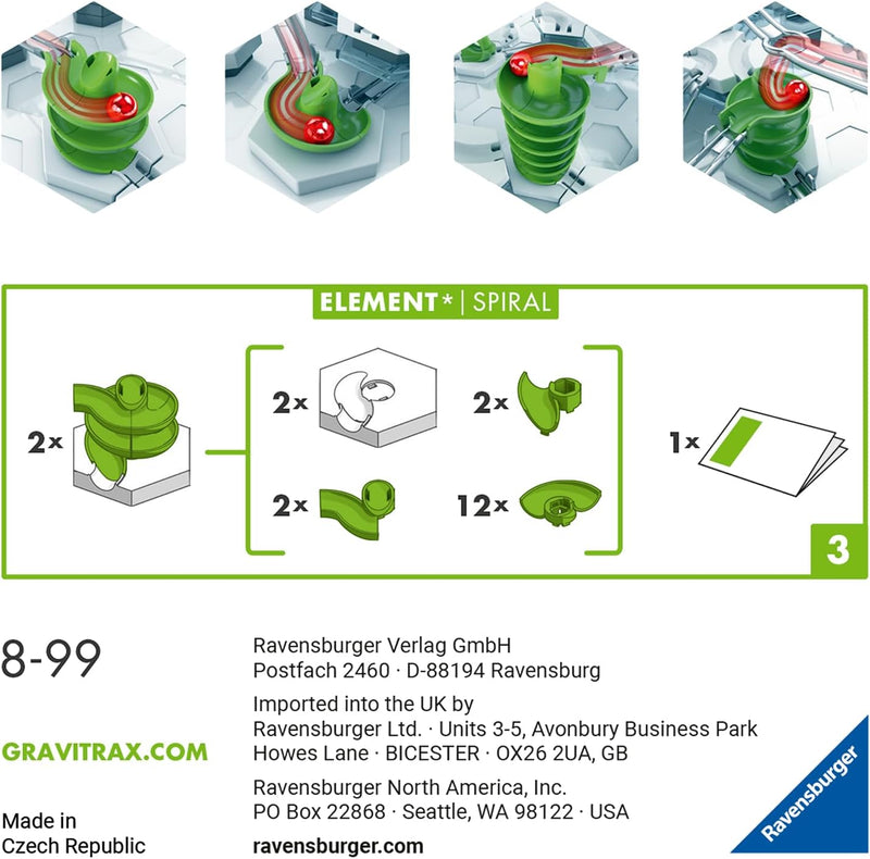 Ravensburger GraviTrax Extension Spiral, rear view