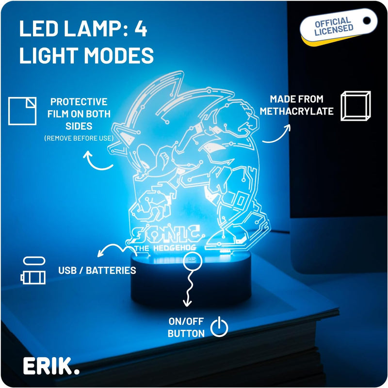 Sonic The Hedgehog Speed Crcuit Led Table Lamp packaging view