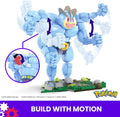 MEGA Pokémon Building Toys Set Machamp, close-up detail