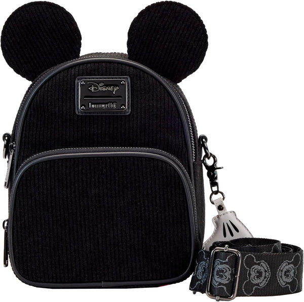Mickey Mouse Disney 100 Loungefly Classic Corduroy Convertible Crossbody Bag
