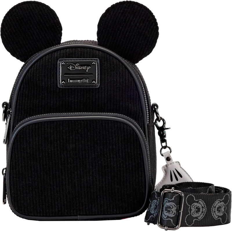 Mickey Mouse Disney 100 Loungefly Classic Corduroy Convertible Crossbody Bag