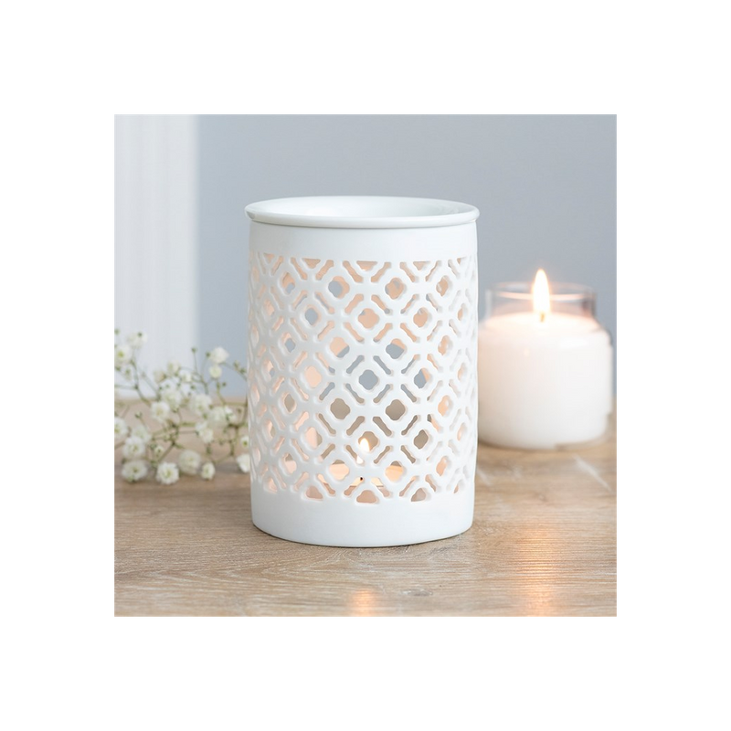 Matte Lattice Cut Oil Burner