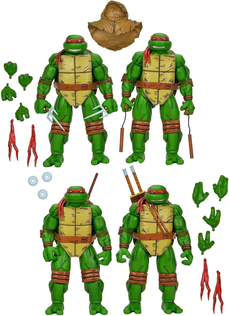 Teenage Mutant Ninja Turtles Mirage Comics Turtles 4-Pack 7" Scale Action Figure Set front view