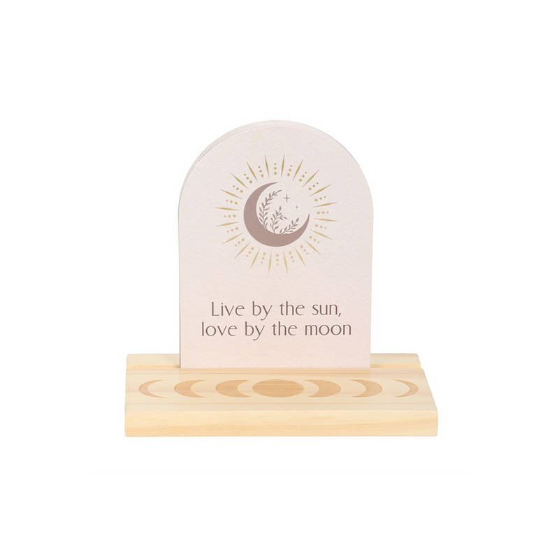 Luna Moth Affirmation Cards with Wooden Stand