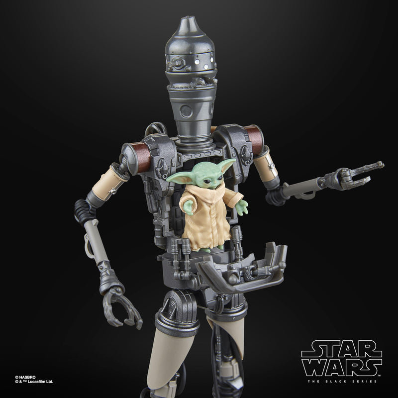 Star Wars IG12 Grogu Mandalorian Black Series Action Figure, in display
