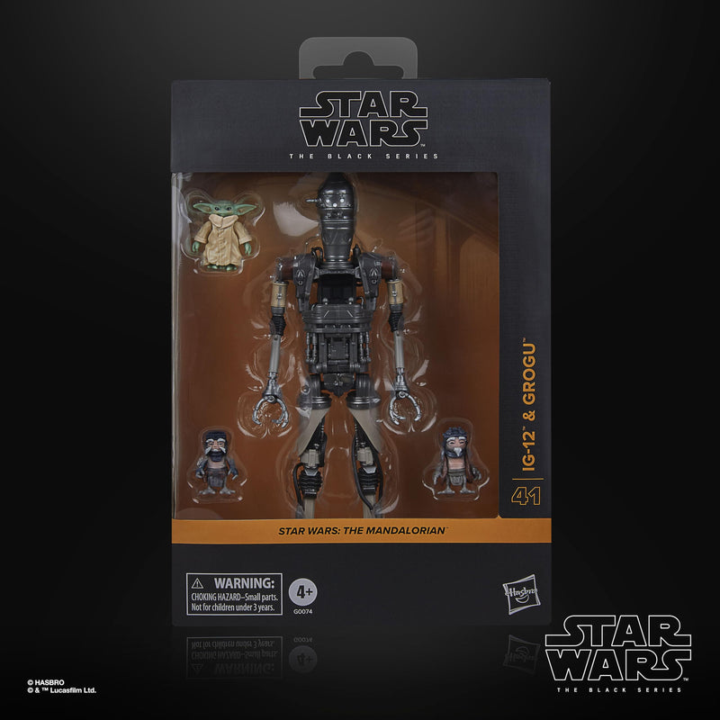 Star Wars IG12 Grogu Mandalorian Black Series Action Figure, side angle