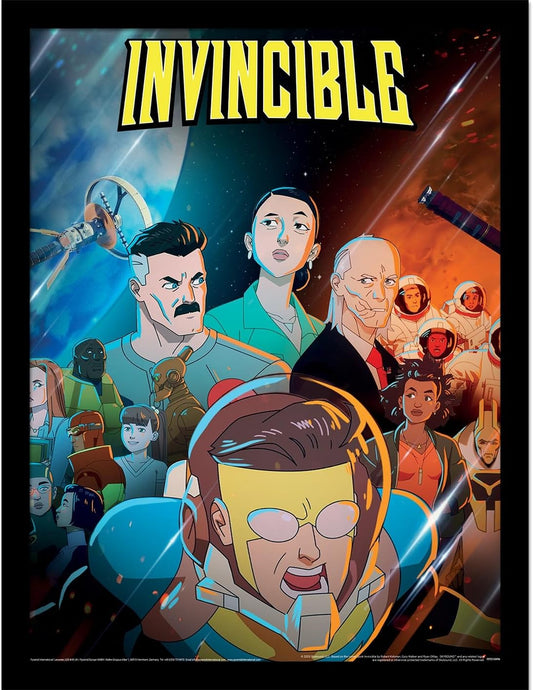 Invincible group collector print 40 x 30cm framed wall art