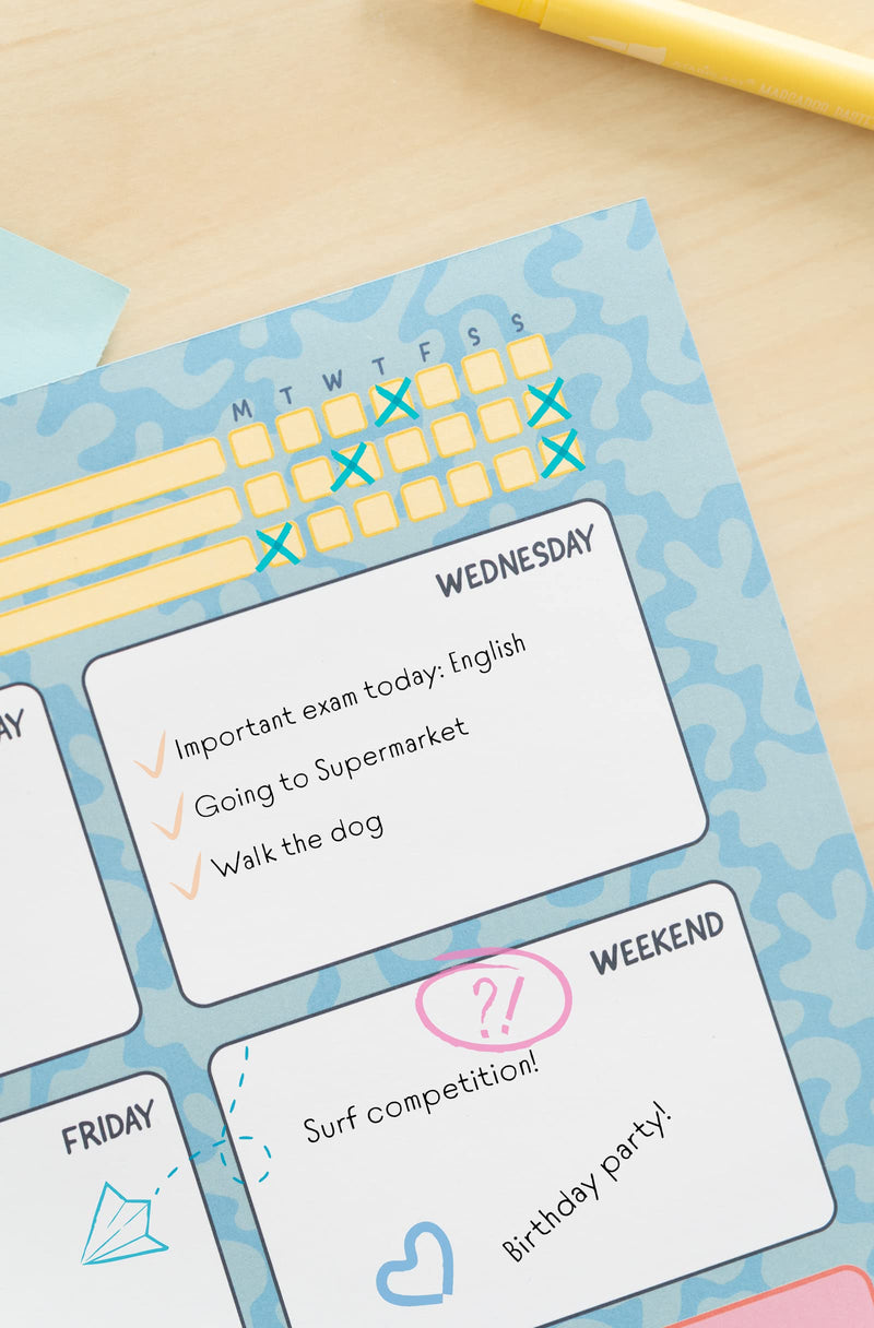 Disney Stitch Tropical A4 Weekly Planner side angle