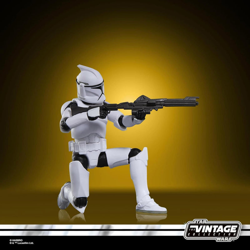 Phase Clone Trooper Figure Star Wars Vintage Collection, in display