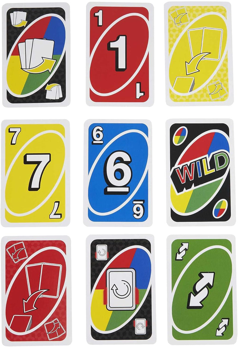 UNO Triple Play Card Game, close-up detail