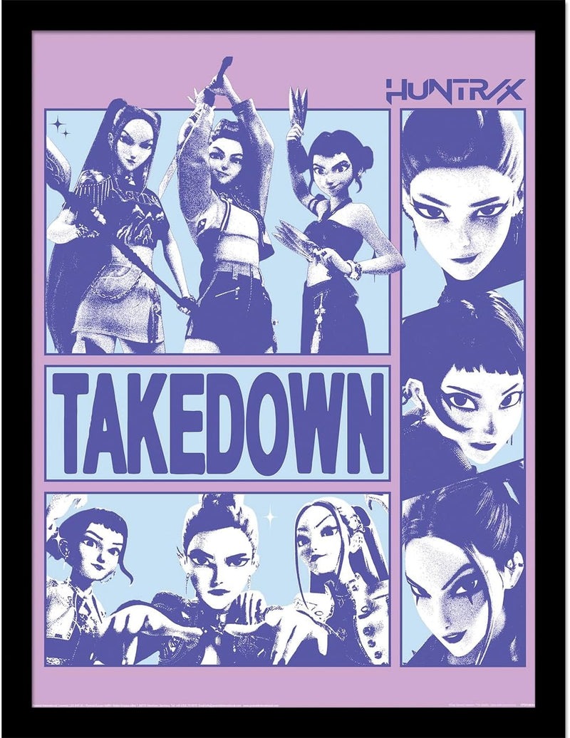 KPop Demon Hunters Takedown 30x40cm Framed Collector Print