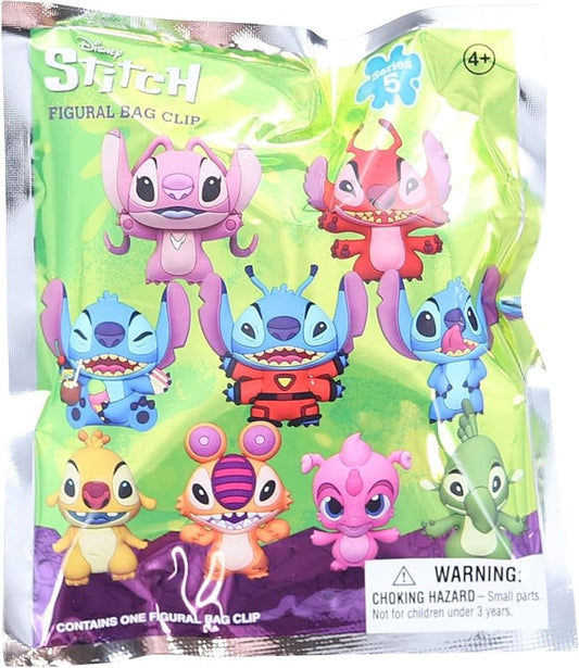 Disney Stitch Series 5 -3D Figural Foam Bag Clip Keychain, alternate view