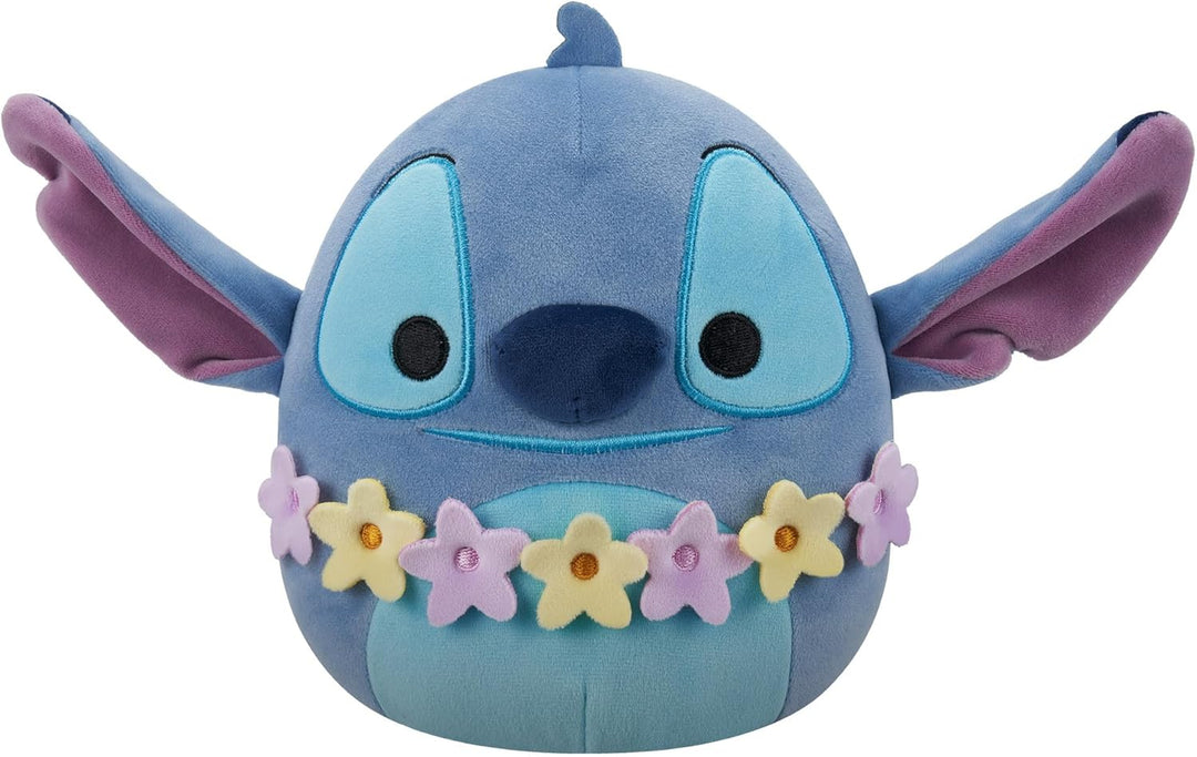 Squishmallows Disney Stitch Wearing Lei Flower Chain 10" Plush