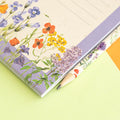 Wild Flowers Magnetic Notepad close up detail