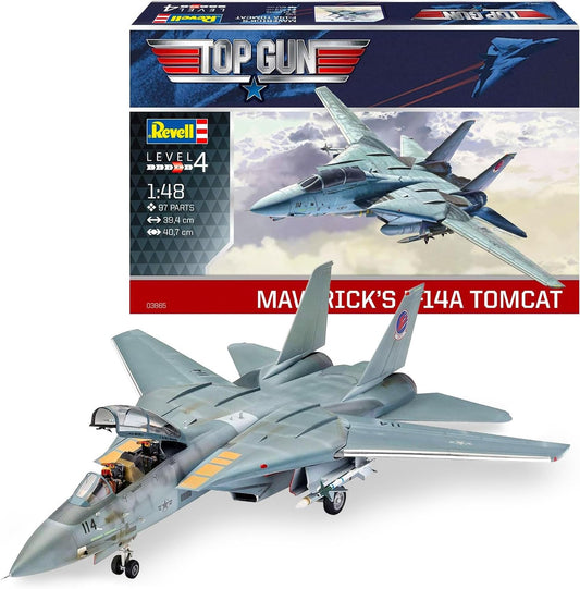 REVELL 03865 Maverick's F 14A Tomcat "Top Gun" 1:48 Scale Model Set