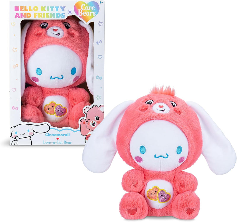 Care Bears x Hello Kitty 25cm Cinnamoroll as Love-A-Lot Bear Plush