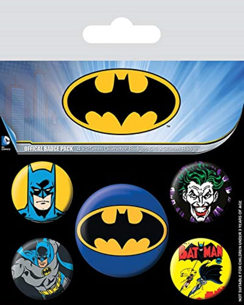 Batman DC Comics Pin Badge Set of 5