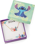 Disney Stitch and Angel Enamel Heart Necklace - Image 4