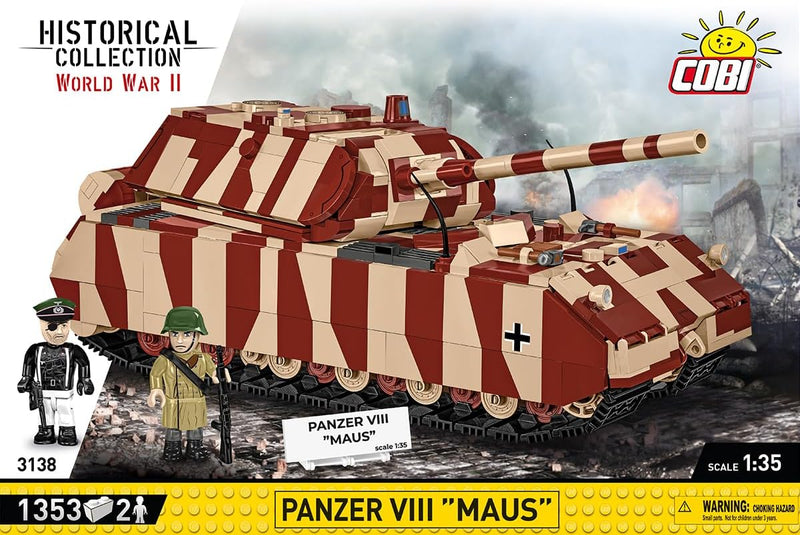Cobi 3138 World War II Panzer VIII Maus 1353 pcs