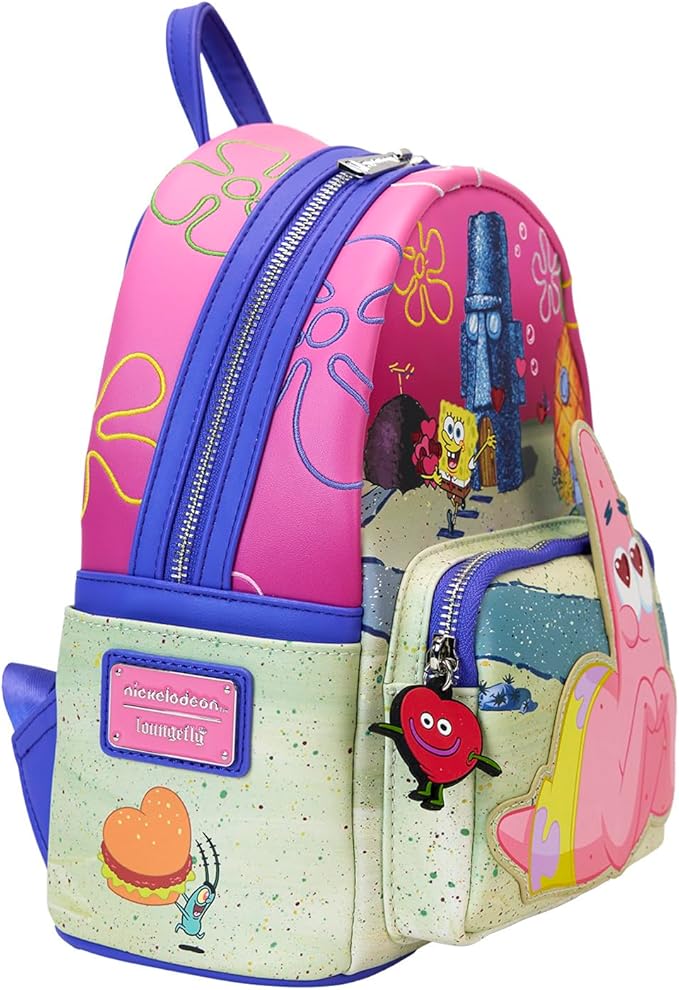 Loungefly Nickelodeon Spongebob & Patrick Mini Backpack, rear view