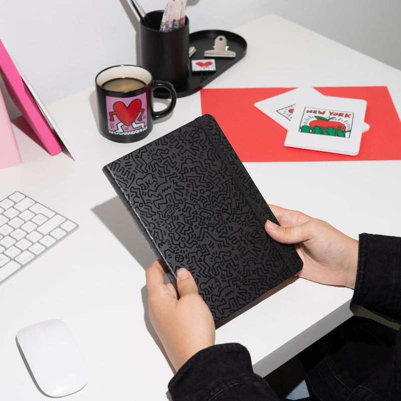 Keith Haring Premium A5 Notebook close up detail