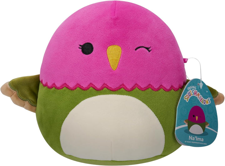 Squishmallows 7.5'' Pink and Green Hummingbird With Wink Plush