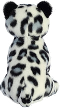 Snow Leopard Eco Nation Eco Softies 8 Inch Plush close up detail