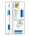 LEGO Blue Gel Pens with Minifigure, size reference