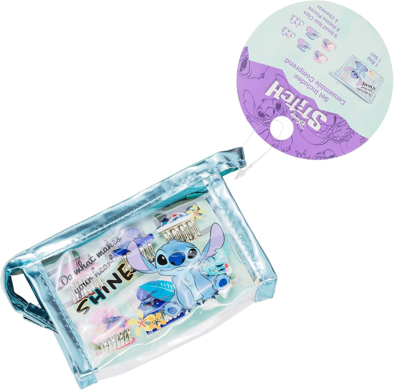Disney Stitch Hair Clip Set & Travel Bag - Image 4