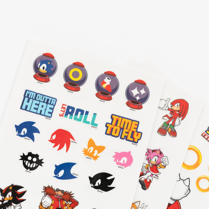 Sonic The Hedgehog Reusable Tech Stickers 56 Pack