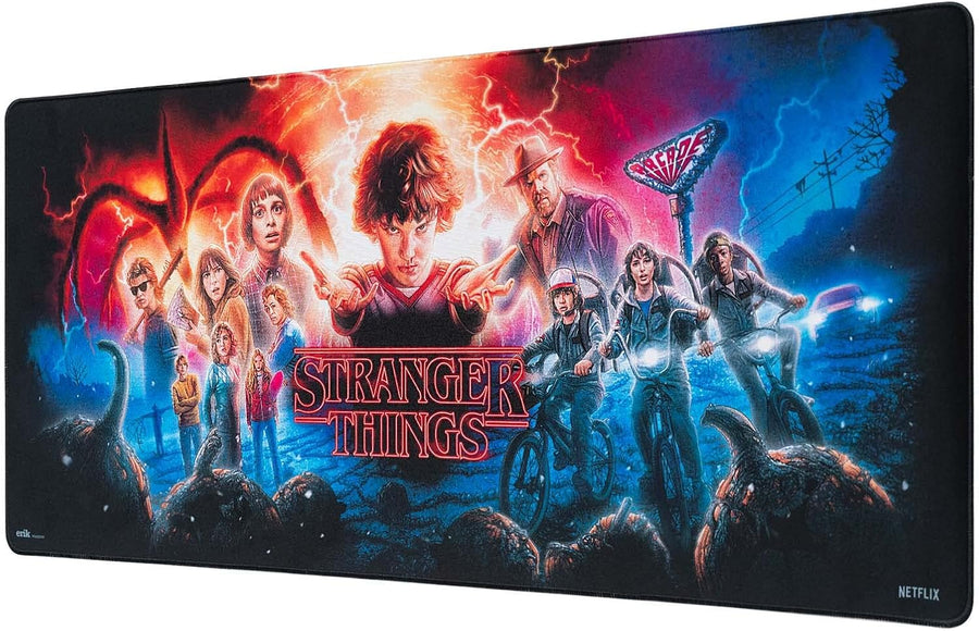 Grupo Erik XXL Mouse Pad - Stranger Things Merchandise | Gaming Desk Mat 31.5 x 13.8 inches, Non-Slip Rubber Keyboard & Mouse Mat Large | Gaming Gifts Gamer, Stranger Things Gifts Under 20 Pounds