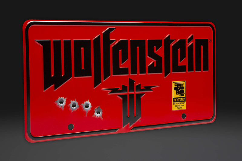 Doctor Collector Wolfenstein 'The New Colossus' Metal Sign, in display